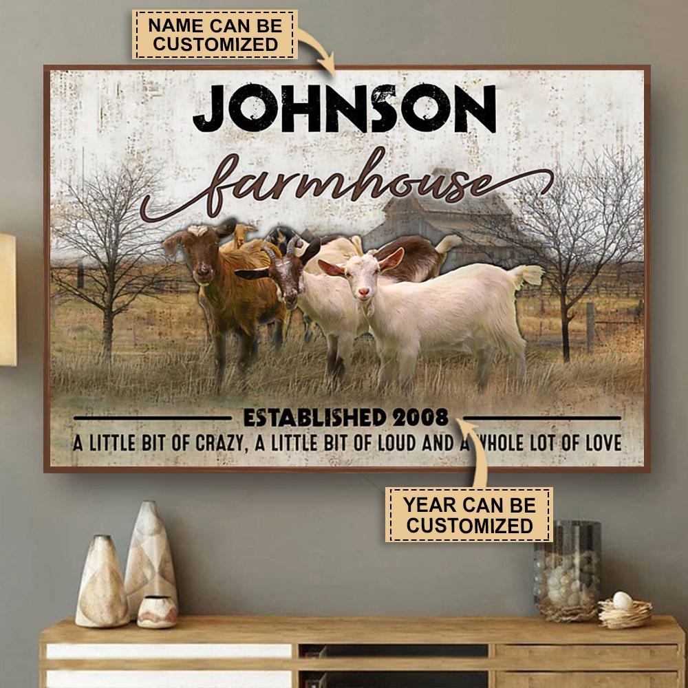 Aeticon Gifts Personalized Goat Lot Of Love Canvas Mom Dad Gift Home Decor