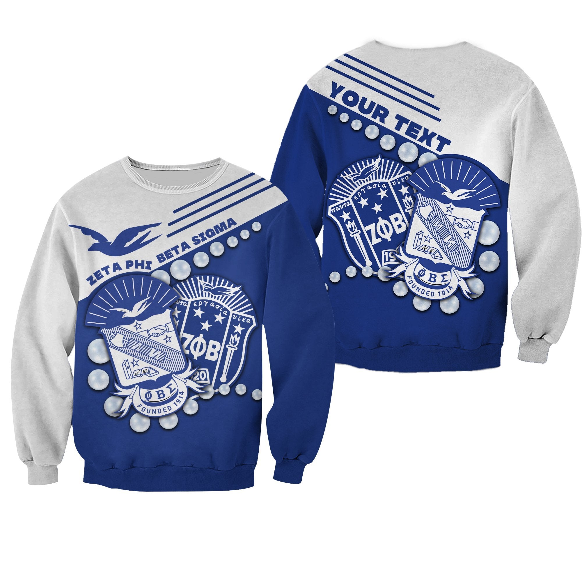 (Custom Personalised) Greek Life Sweatshirt – Zeta Phi Beta Sigma  Special Style Lt16