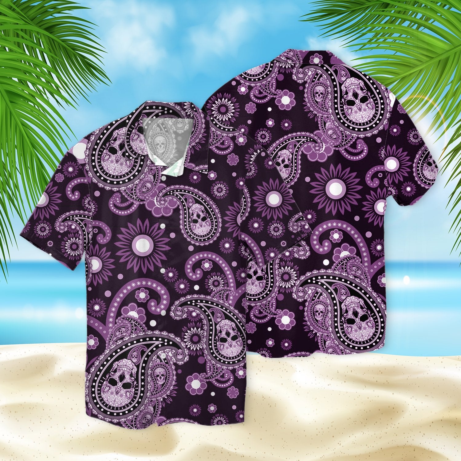 Skull Pattern Hawaii Shirt Ha80570