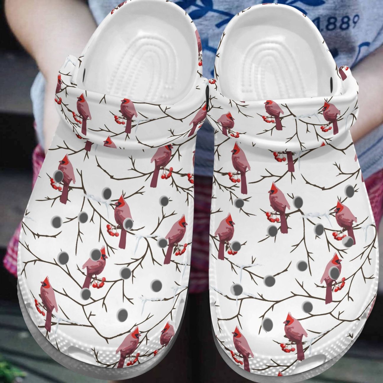 Cardinal Personalize Clog, Custom Name, Text, Fashion Style For Women, Men, Kid, Print 3D Winter Cardinal