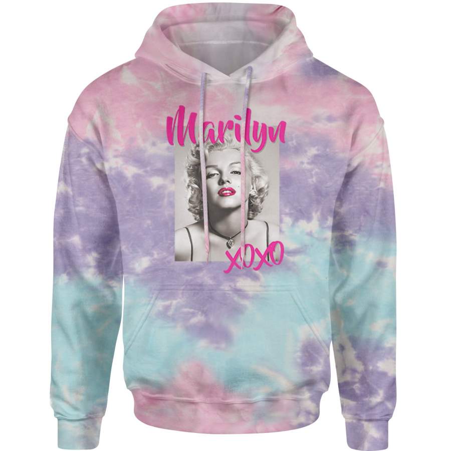 XoXo Marilyn Monroe Tie-Dye Adult Hoodie Sweatshirt