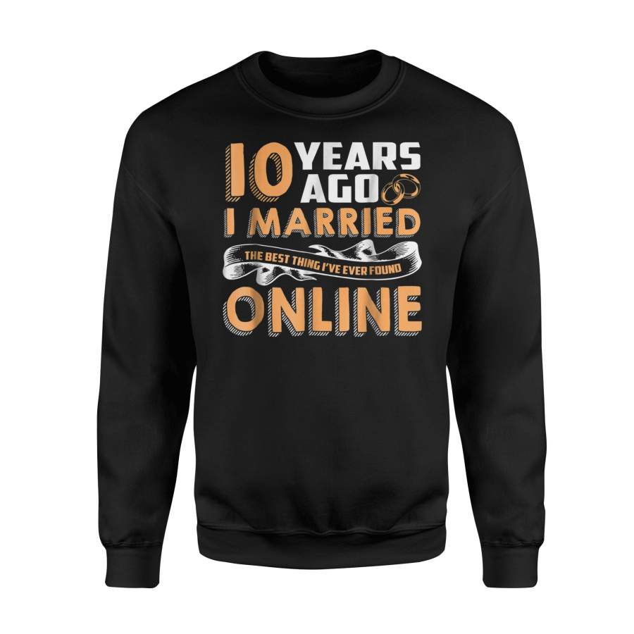 Anniversary Gift For 10 Years Marriage Couple Sweatshirt