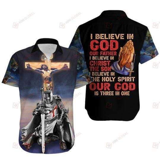 Order Knight Templar I Believe In God Christ Hawaii Shirts V Ha8925