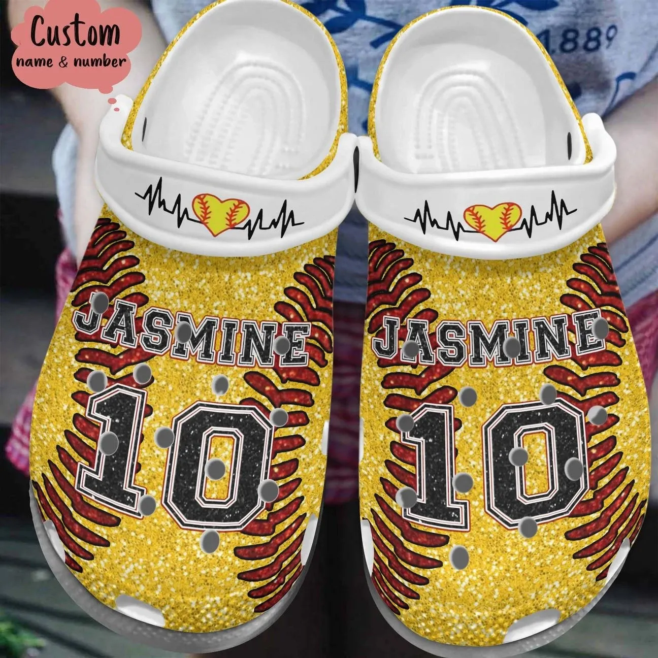 Softball Lovers Personalized Personalize Clog Custom Clogs Fashionstyle Comfortable For Women Men Kid Print 3D