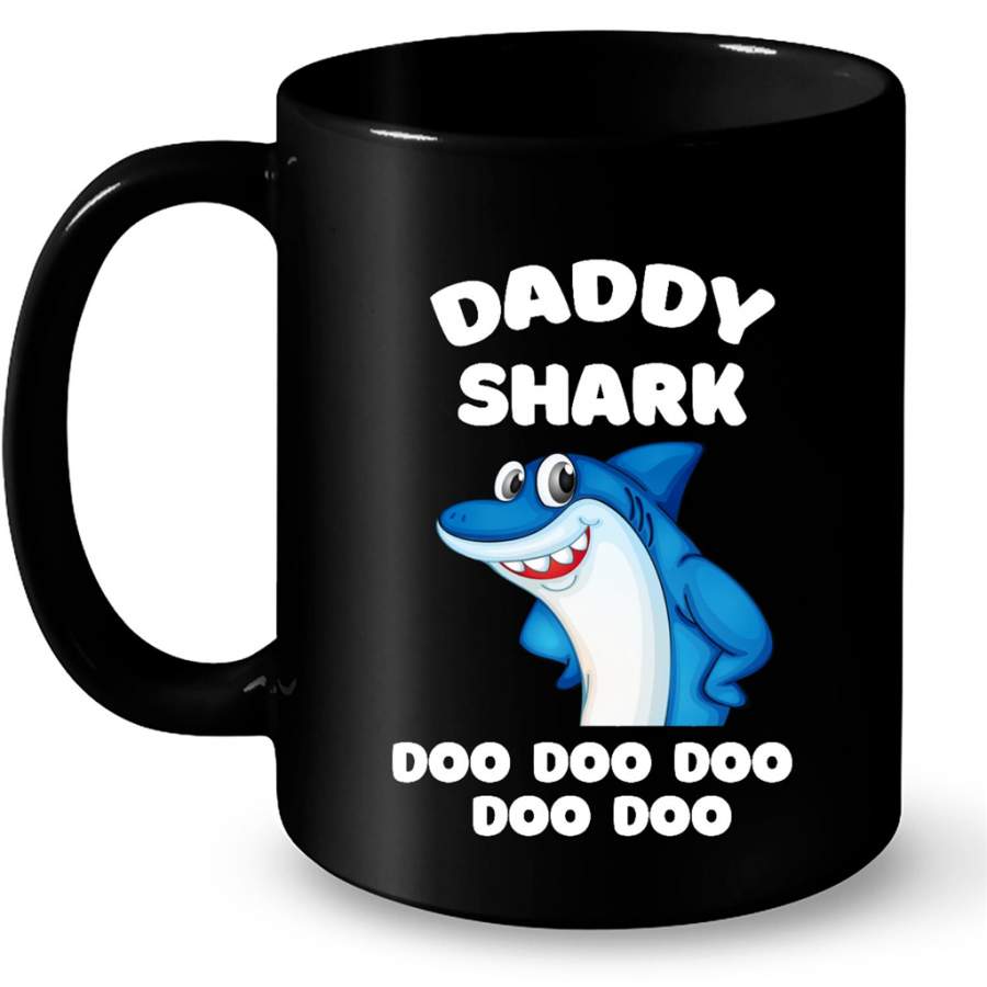 Daddy Shark Doo Doo Doo Doo Doo Doo, Father’s Day Gift – Full-Wrap Coffee Black Mug