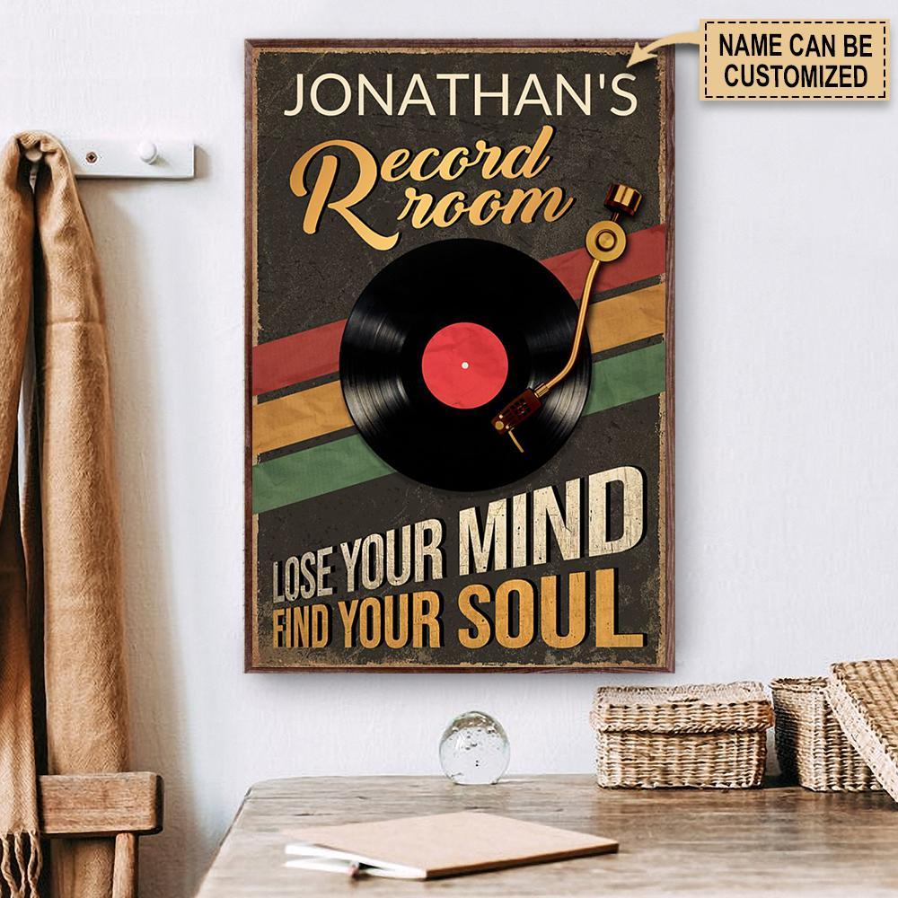 Aeticon Gifts Personalized Vinyl Record Find Your Soul Canvas Mom Dad Gift Home Decor