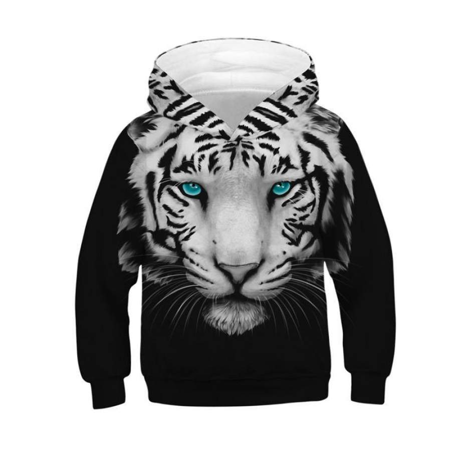 Children‘S Novelty Tiger Printeds Sweatshirts Men/Women All-Over Print 3D Hoodie