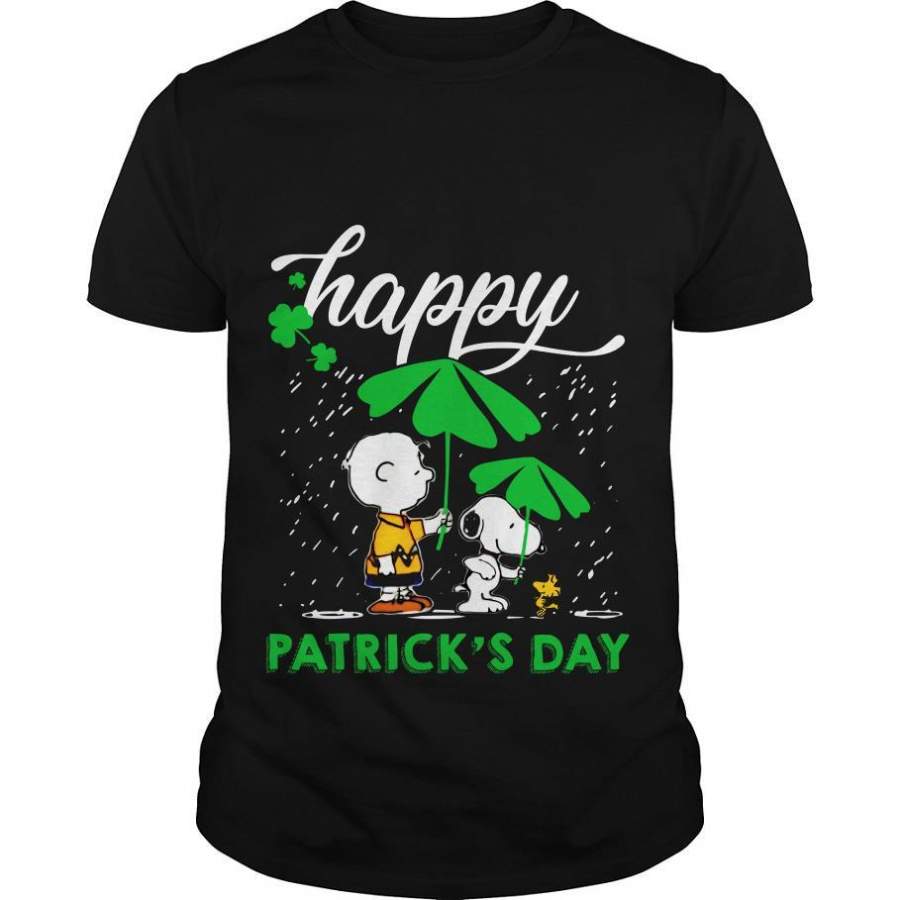 Charlie Brown And Snoopy Happy Patrick Day Shirt