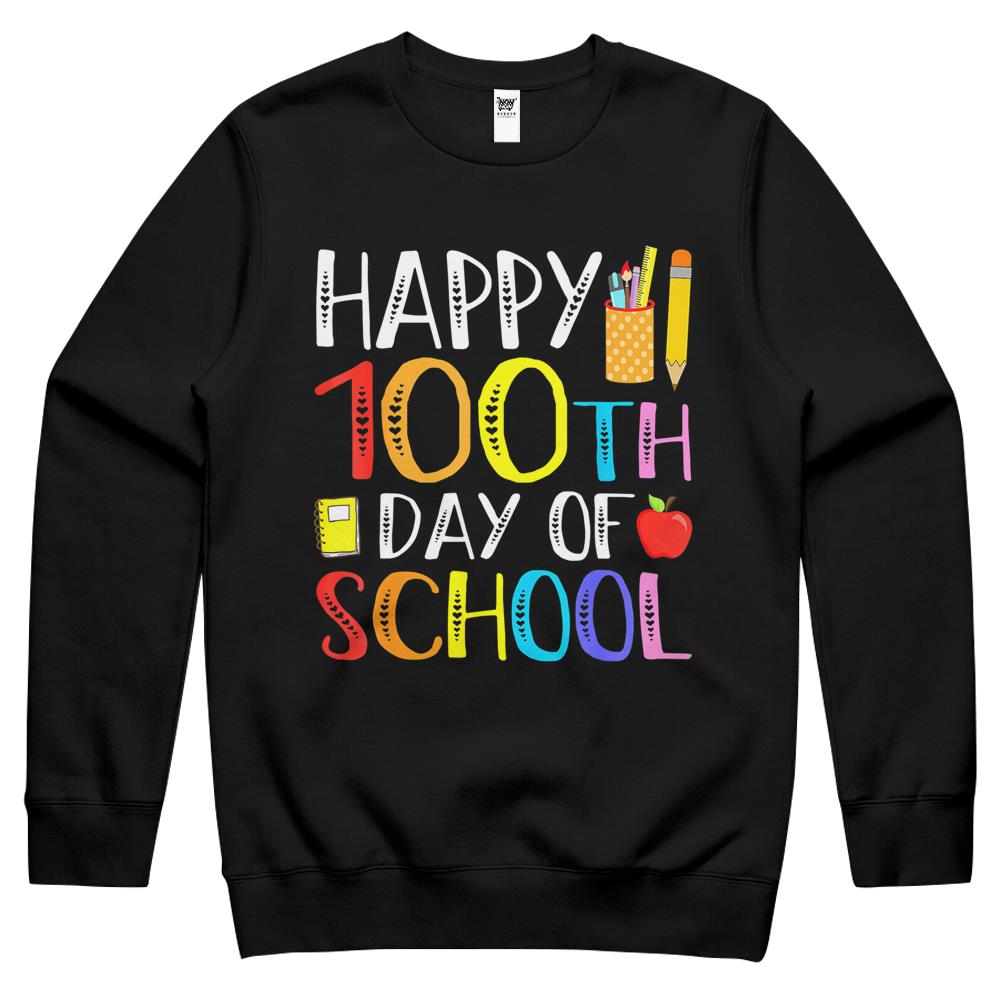 100 Days Of School Teacher And Student Crewneck Sweatshirt