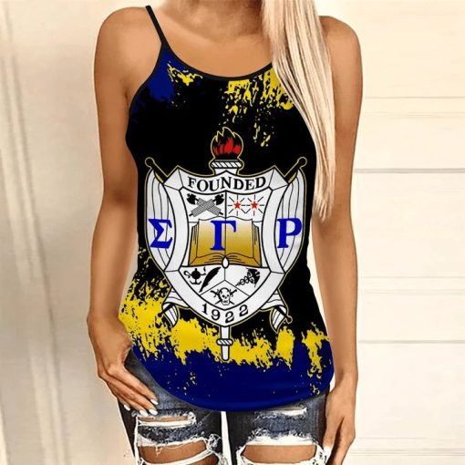 Sigma Gamma Rho Face Style Criss-Cross Tank Top