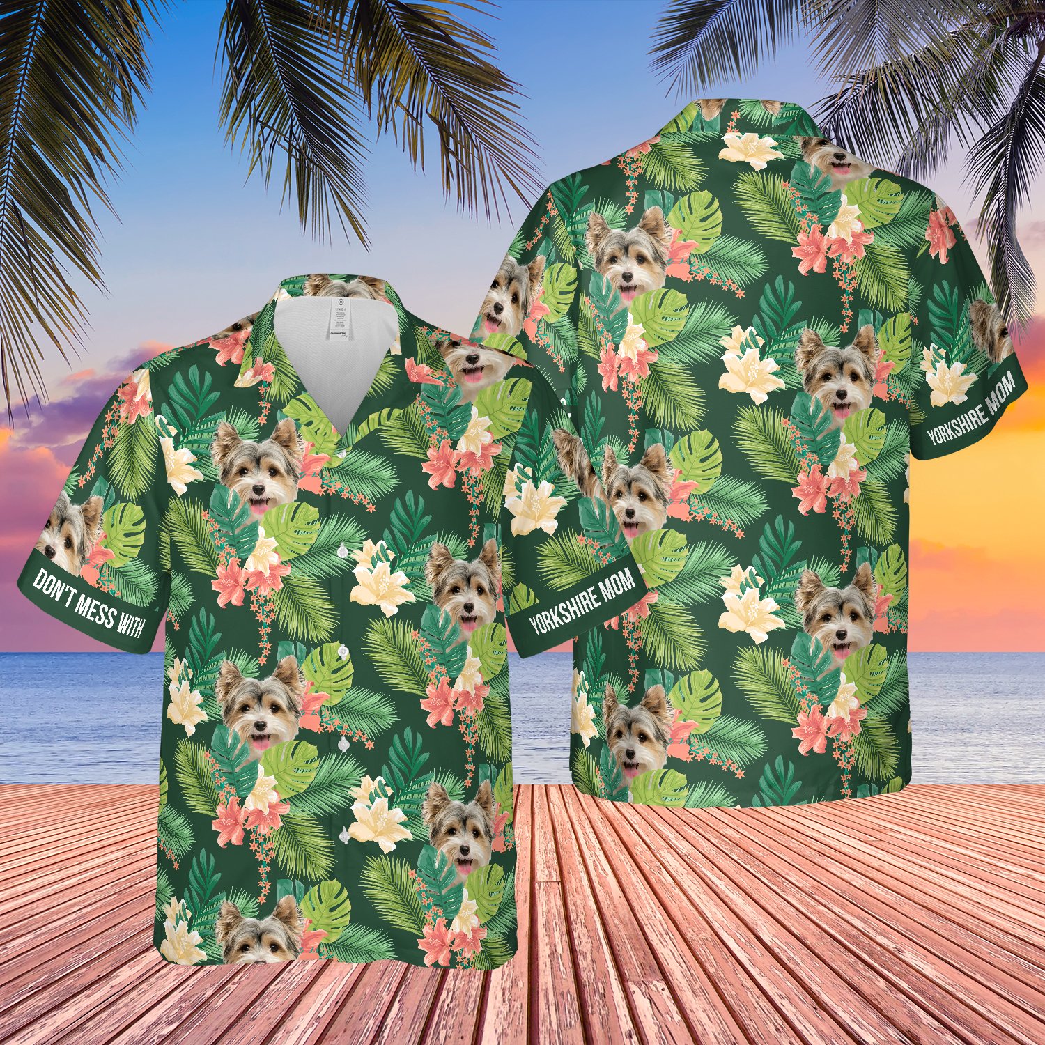 Mess With Yorkshire Mom Tropical Floral Hawaii Shirt Ha14528