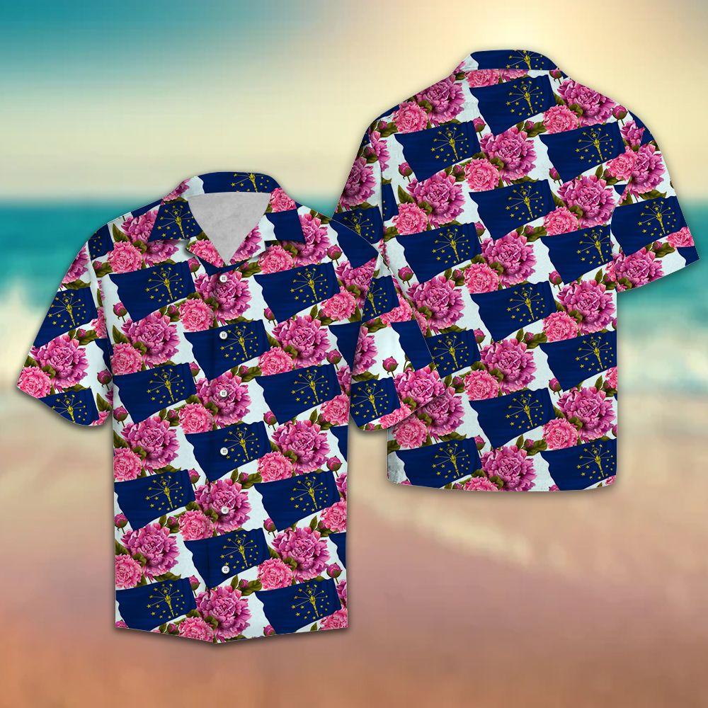 Indiana Peony Hawaii Shirt For Hawaii Aloha Ha76182