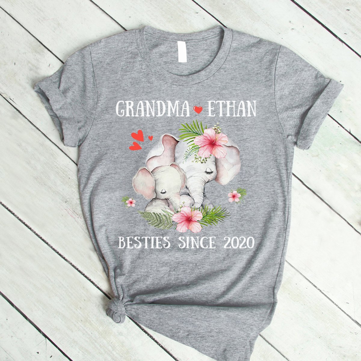 Apayprint – Grandma With Grandkids Elephant Cute | Personalized T-Shirt