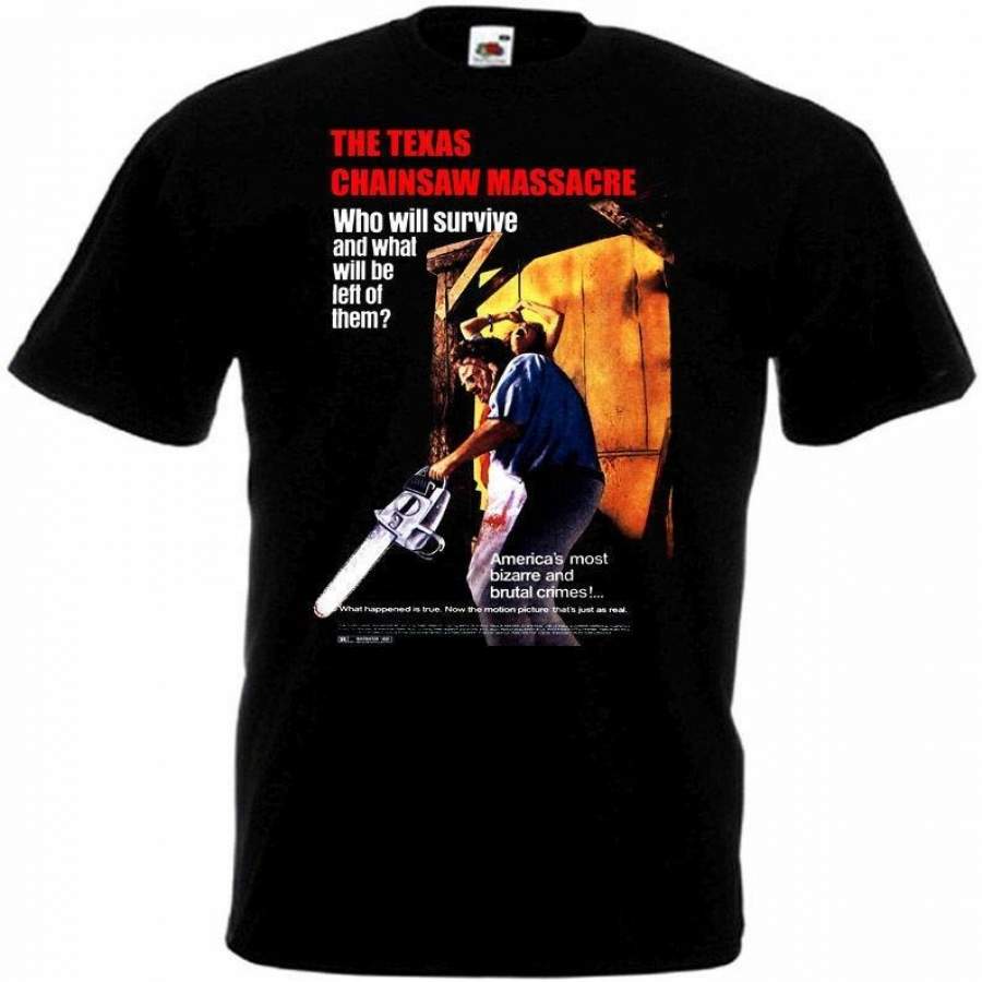 The Texas Chain Saw Massacre V3 T Shirt Black Movie Poster All Sizes S-5Xl