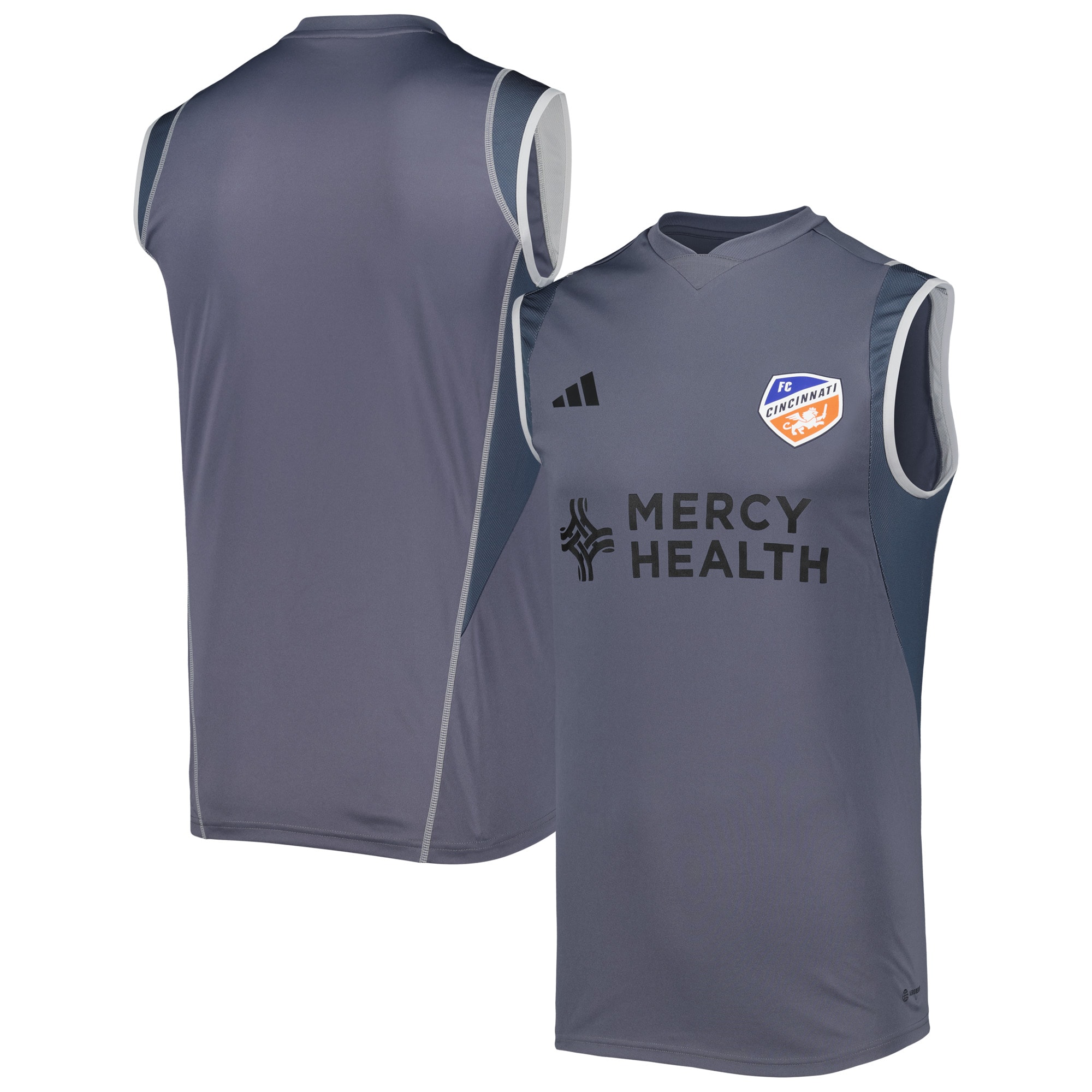 FC Cincinnati 2023 On-Field Sleeveless Training Jersey – Gray