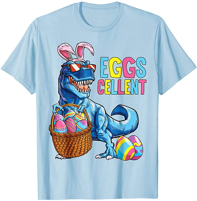 TRex Easter Bunny Eggcelent Tee Boys Men Girls Women Guys T-Shirt