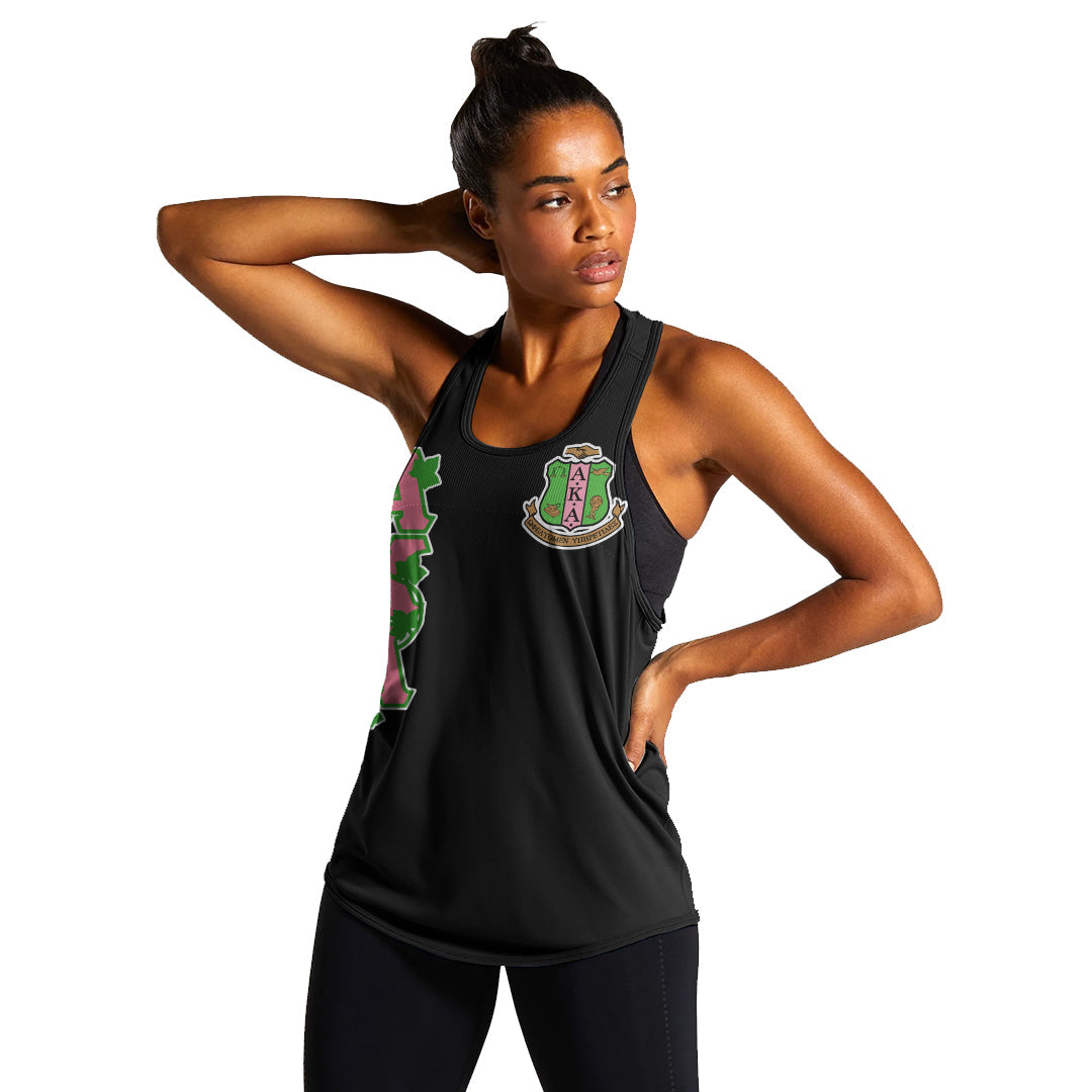 ( Custom Personalized ) Alpha Kappa Alpha Mirror Racerback Tank T09