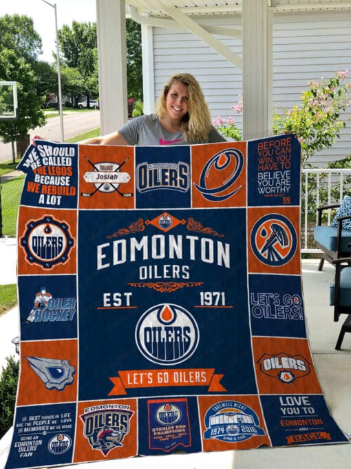 Edmonton Oilers Blanket Quilt B93