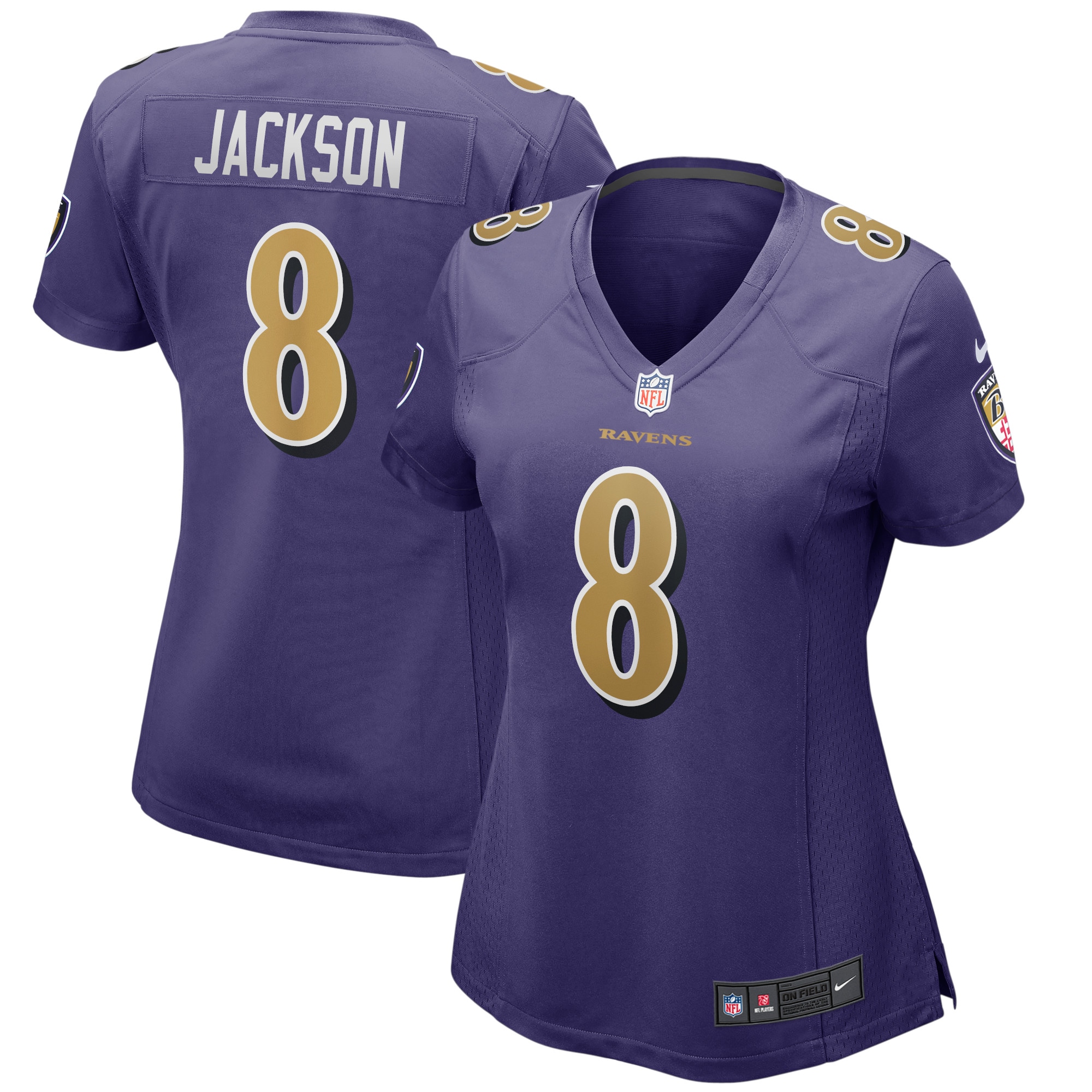 Women’s Baltimore Ravens Lamar Jackson Purple Alternate Game Player Jersey