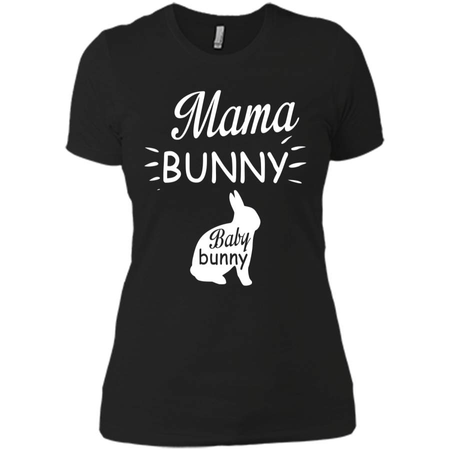 Mama Bunny Cute Easter Pregnancy Announcement Shirt Next Level Ladies Boyfriend Tee