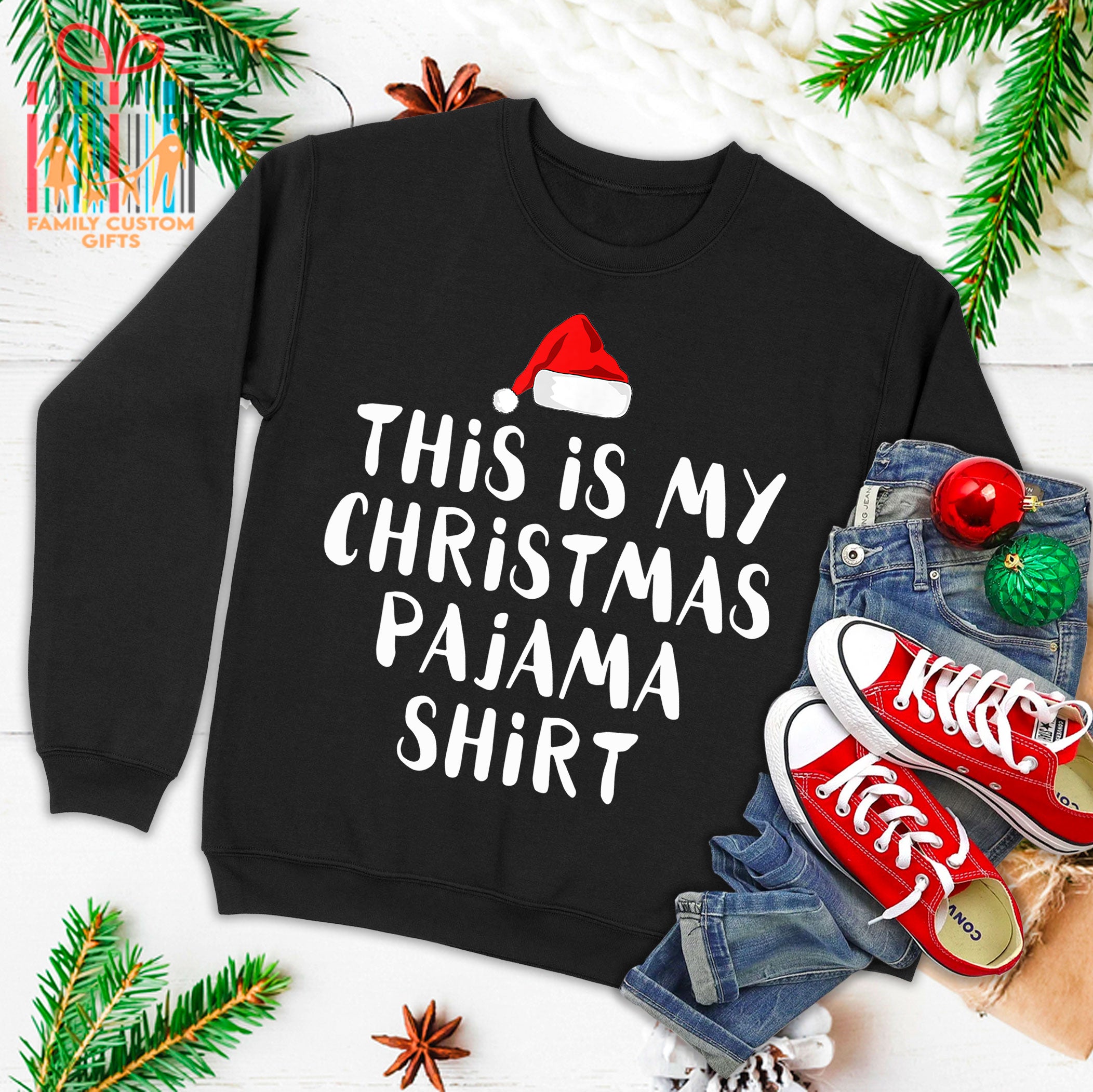 This Is My Christmas Pajama Shirt Funny Christmas Ugly Christmas Sweater T-Shirt