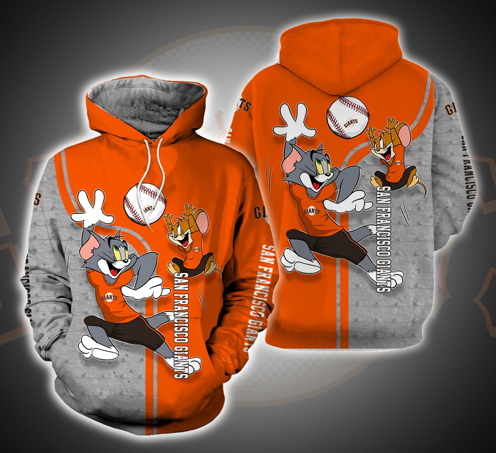 San Francisco Giants Ft. Tom and Jerry 3D Printed Hoodie