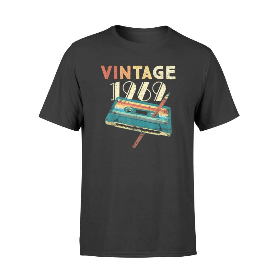 Birthday Gifts Vintage 1969 Music Cassette 50th Birthday Gifts 50 Years Old – Standard T-shirt