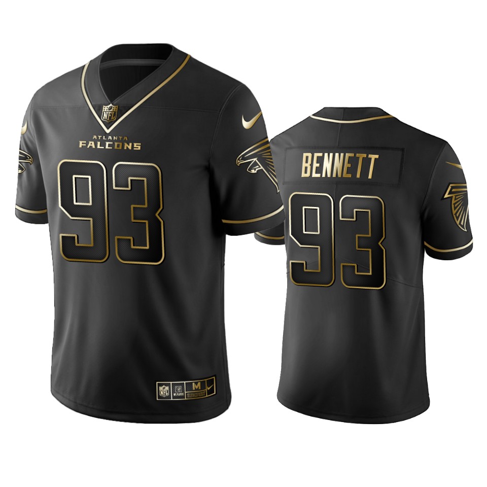 Atlanta Falcons Michael Bennett Black 2019 Vapor Limited Golden Edition Jersey