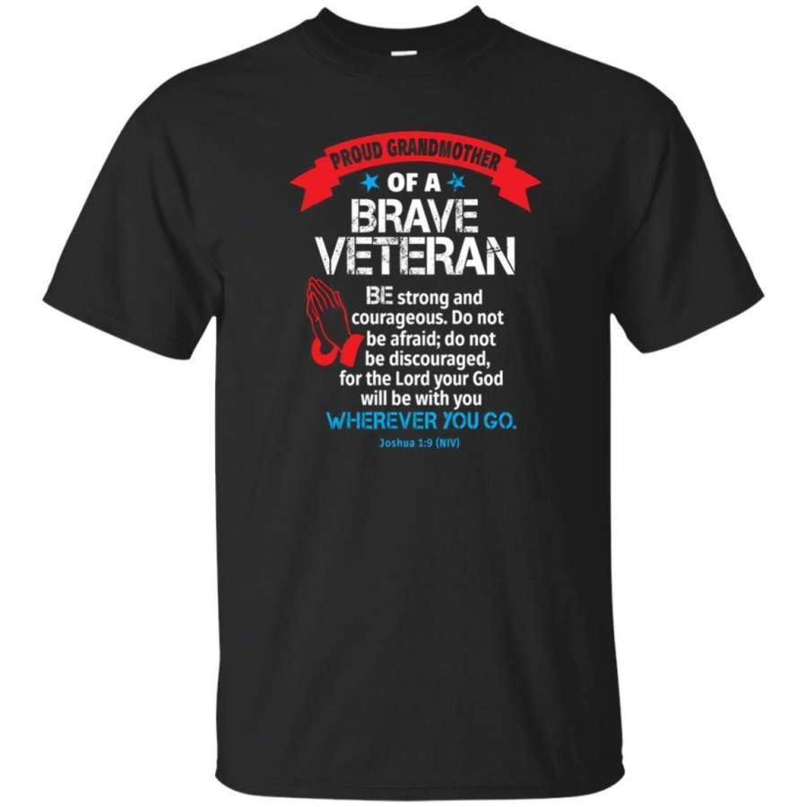 AGR Military Faith Tshirt Proud Grandmother Of Veteran Prayer