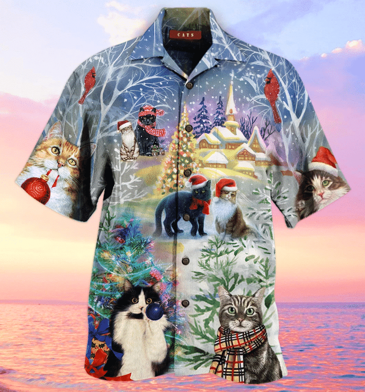 Have A Purry Christmas Cat Hawaii Shirt Unisex Full Size Adult Colorful Ha108319