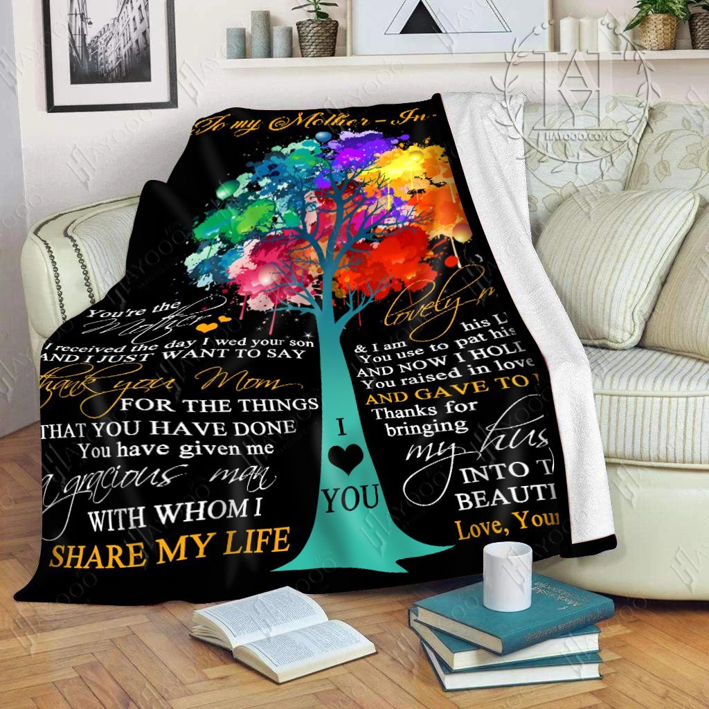 Blanket Mother In Law Thank You Mom Custom Blankets, Blanket Sofa Bed ...