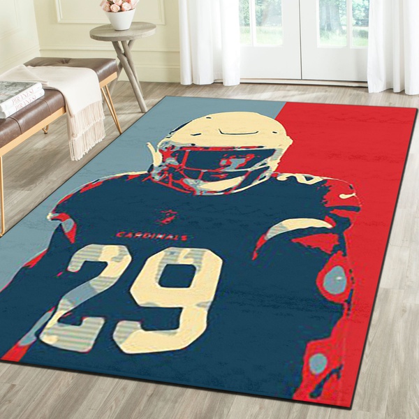 Arizona Cardinals Area Rug, Football Team Living Room Bedroom Carpet, Fan Cave Floor Mat