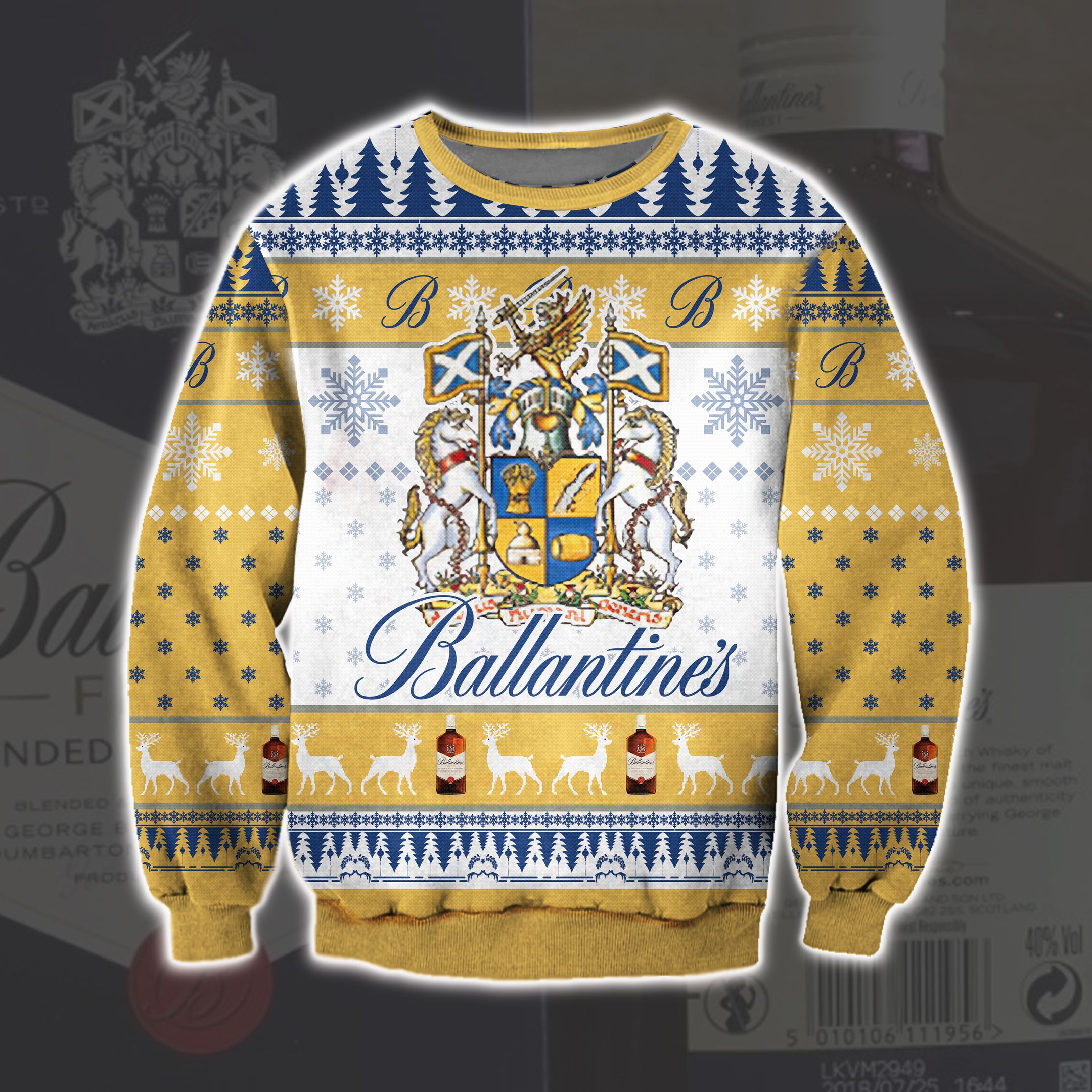 Ballantine’S Knitting Pattern 3D Print Ugly Sweater