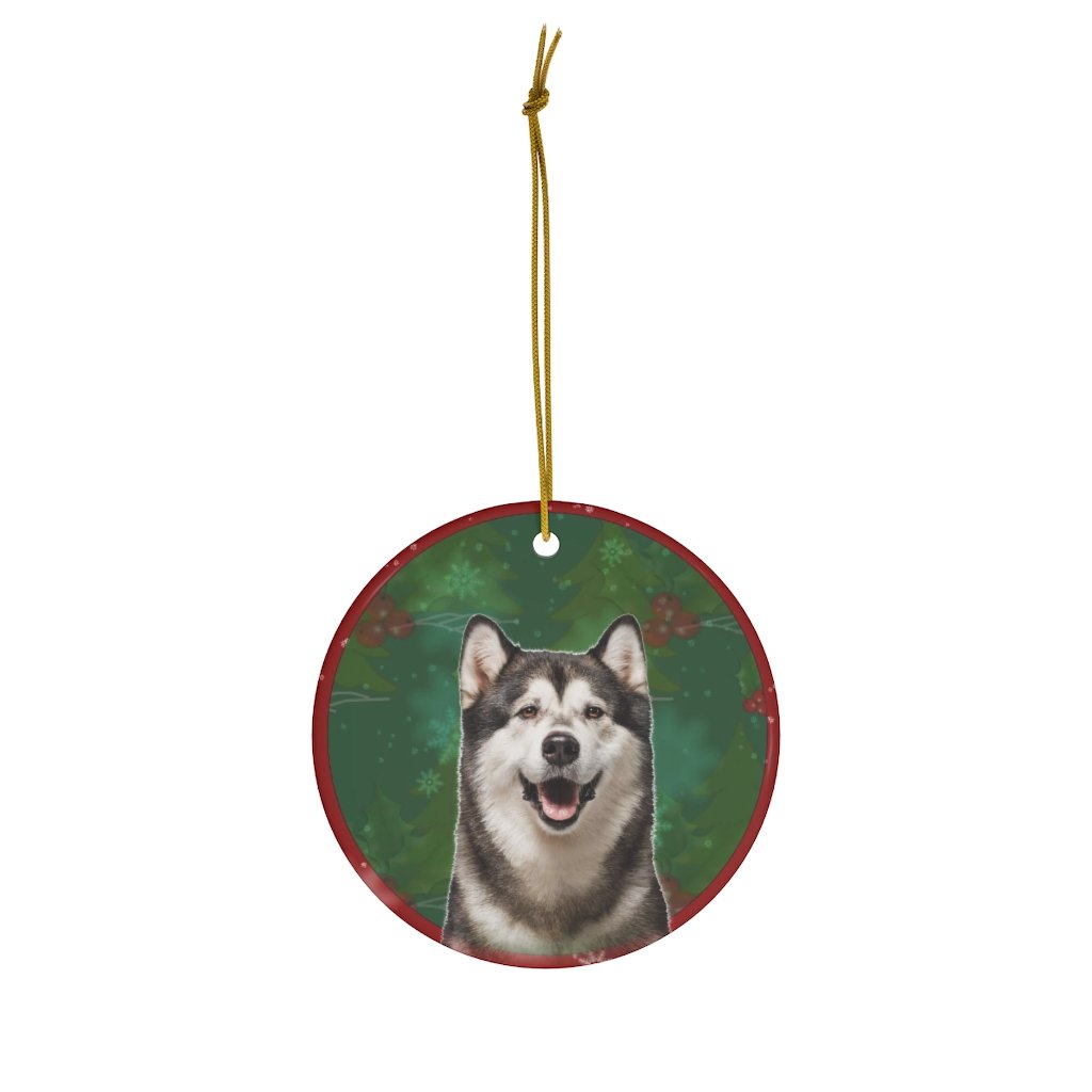 Alaskan Malamute Design Ceramic Christmas Ornaments – Jillnjacks Exclusive