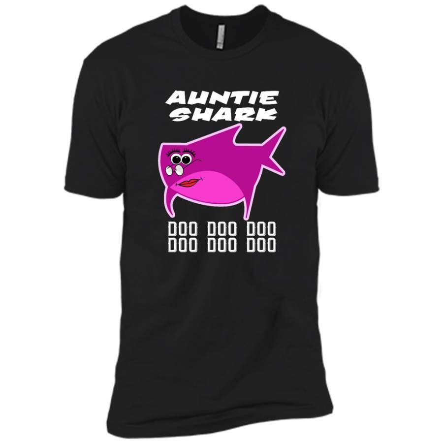 Auntie Shark Doo Doo Doo – Canvas Unisex USA Shirt