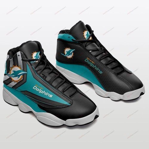 Air Jordan 13 Sneakers Miami Dolphins Sport Customized Shoes Full Size