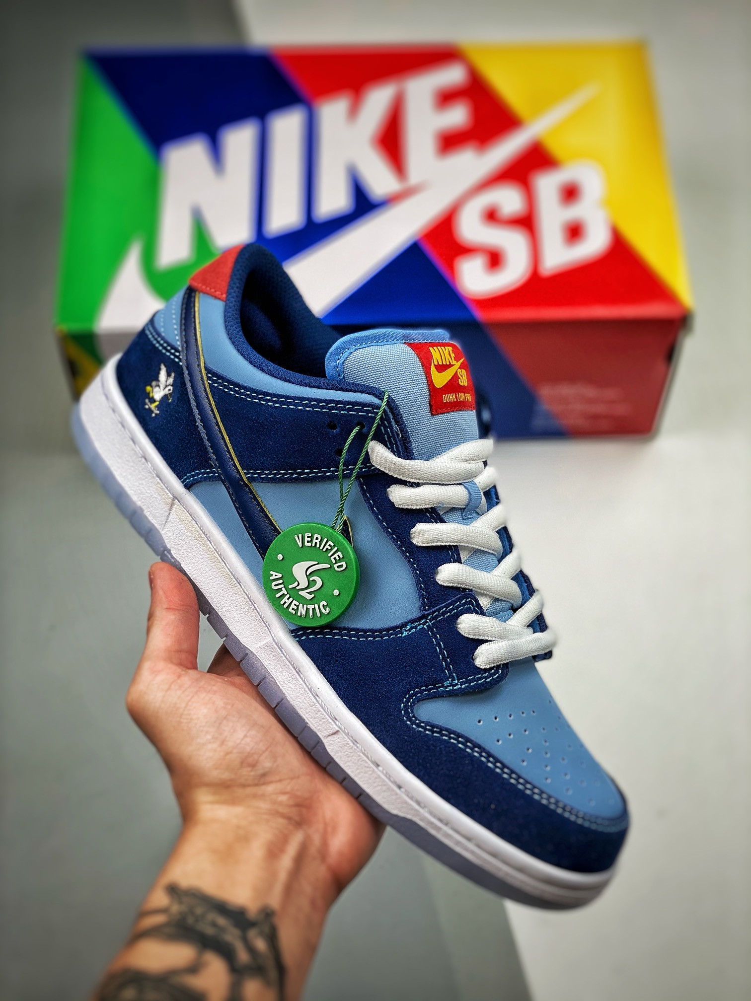 Why So Sad x Nike SB Dunk Low Coastal BlueLight Blue-Yellow-Red DX5549-400 5338767