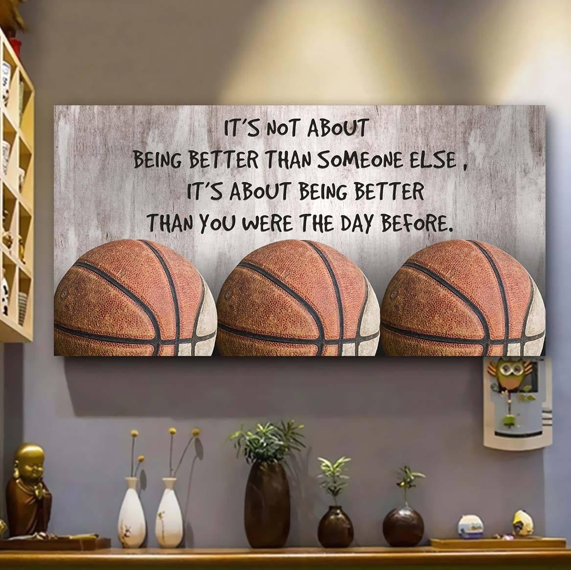 Customizable Basketball Poster, Canvas – It’S Not About Being Better