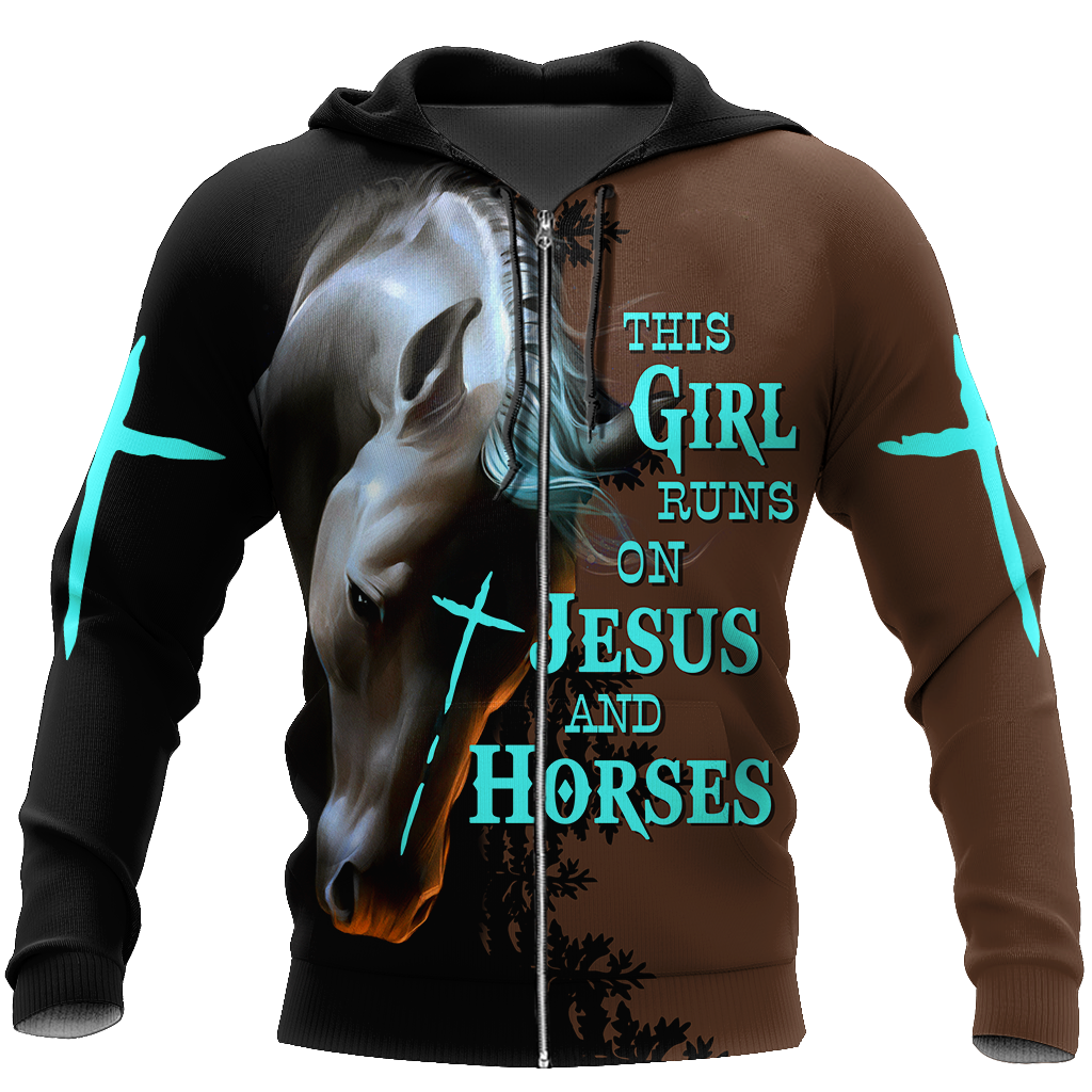 This Girl Run On Jesus And Horse Jesus All Over Printed Shirts – Am Style Design