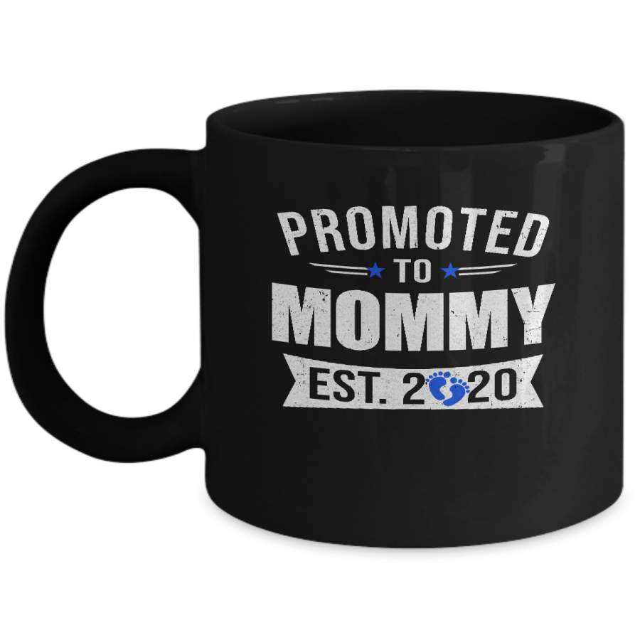 Vintage Promoted to Mommy Its a Boy 2020 New Mom Mug