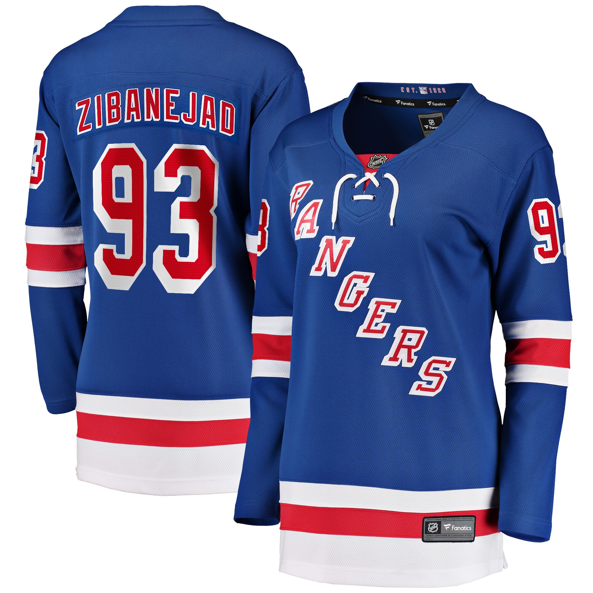 Women's New York Rangers Mika Zibanejad Blue Home Premier Breakaway Player Jersey