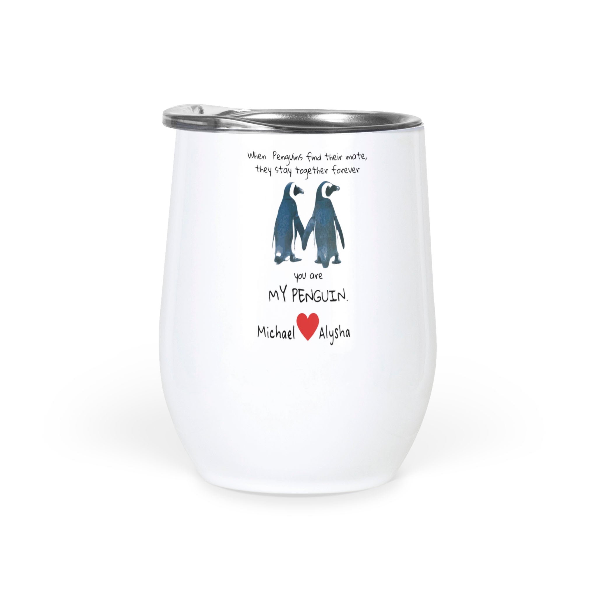 Penguin Valentine Gift For Her Or Him, Best Valentine Gift For Girlfriend, Valentine Gift For Wife, Valentine Gift For Her, Valentine Gift Wine Tumbler