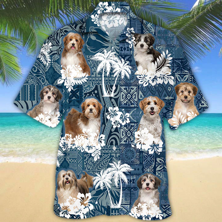 Havanese Hawaii Flower Short Sleeve Hawaii Aloha Shirt For Women Ha7715