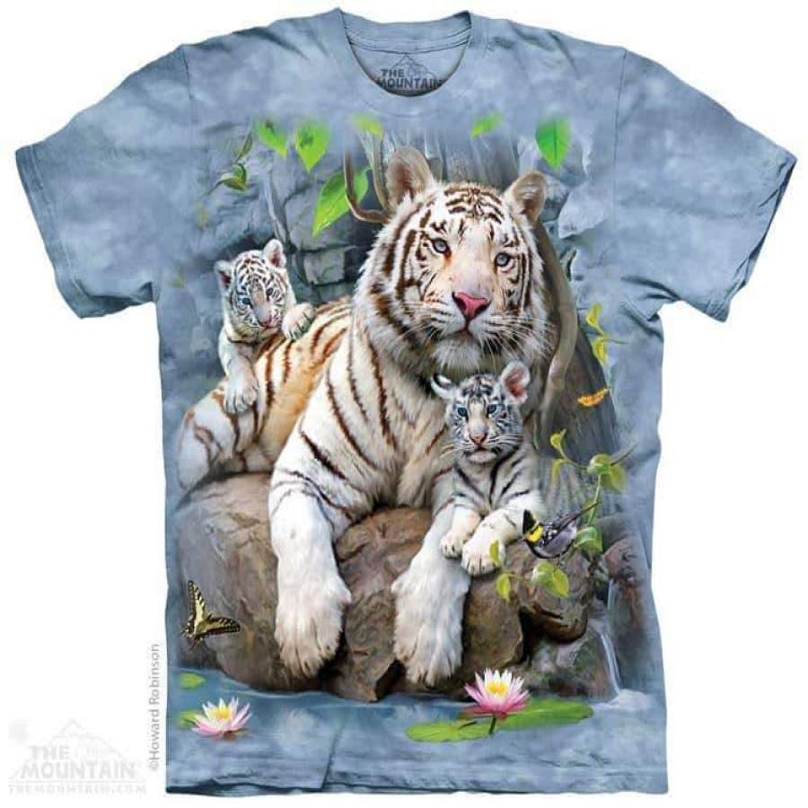 White Tigers Of Bengal Adult T-Shirt