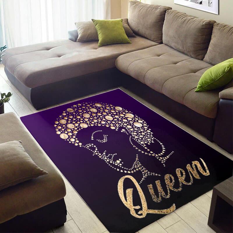 Beautiful African Rug Cute Afro American African Lady Black Queen African Style Area Rug African Living Room Decor WBG4123