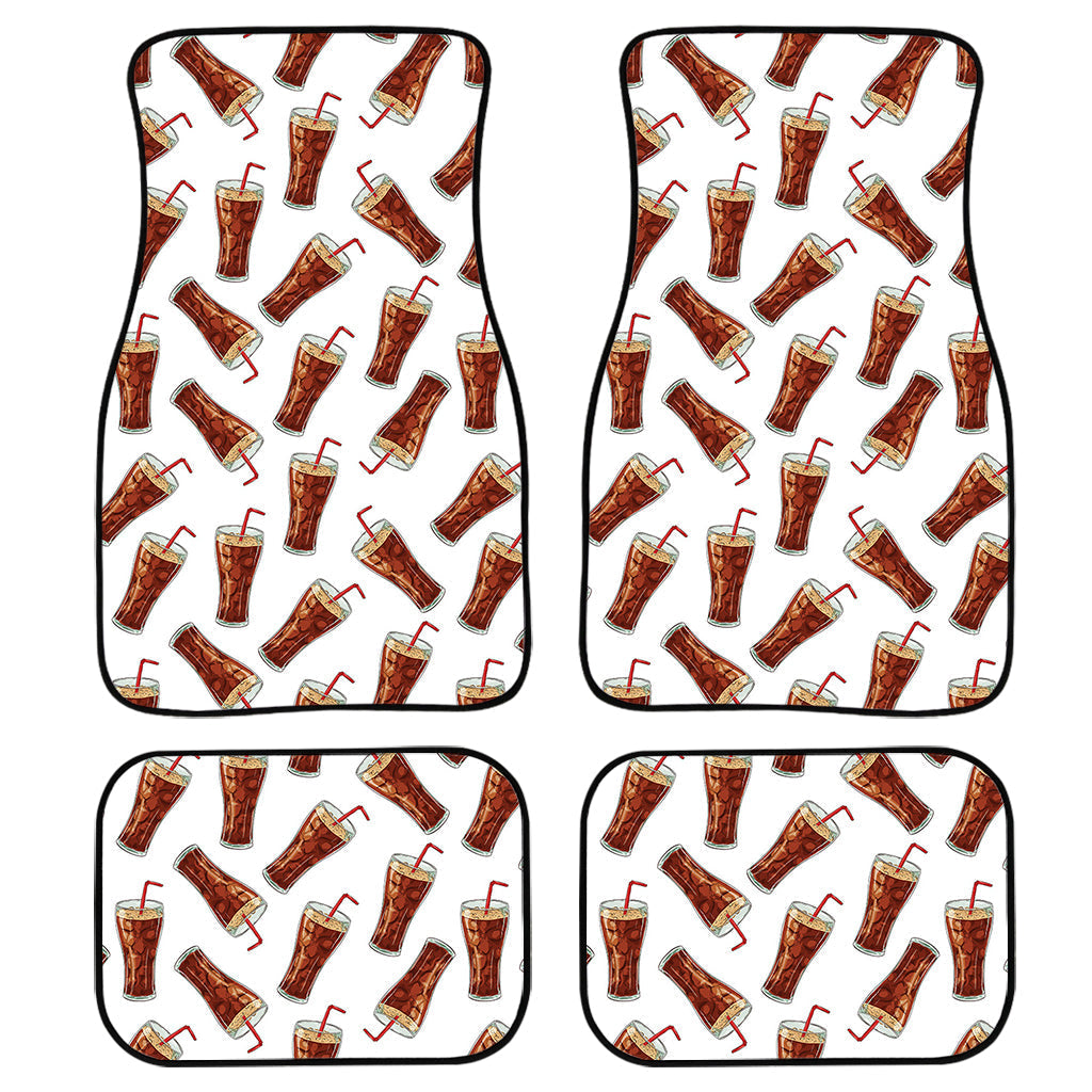 Cola Pattern Print Front And Back Car Floor Mats, Front Car Mat