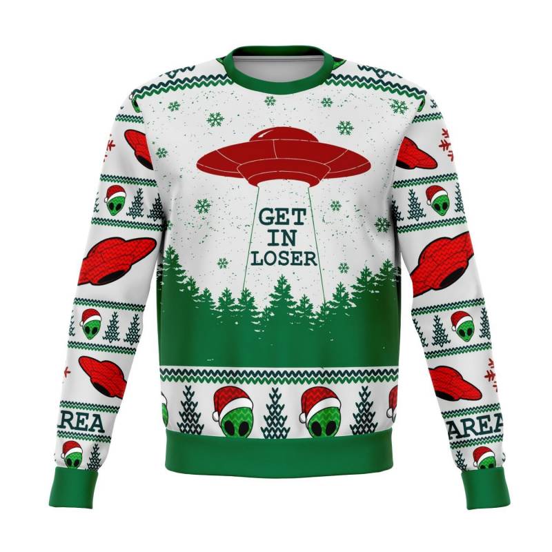 AREA 51 GET IN LOSER Premium Ugly Christmas Sweater