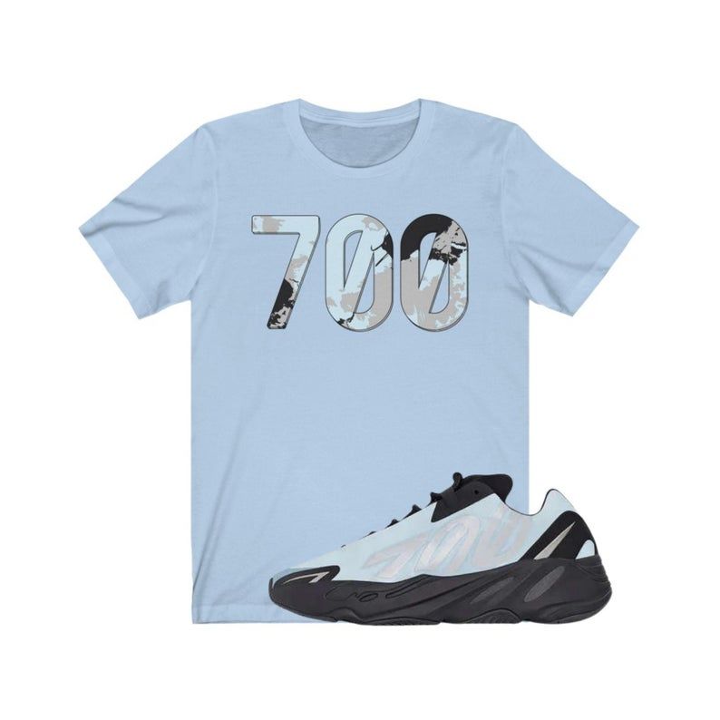 Yeezy Boost 700 Mnvn Blue Tint 2021 Matching Tee – Yeezy 700 T-Shirt – Yeezy Tee