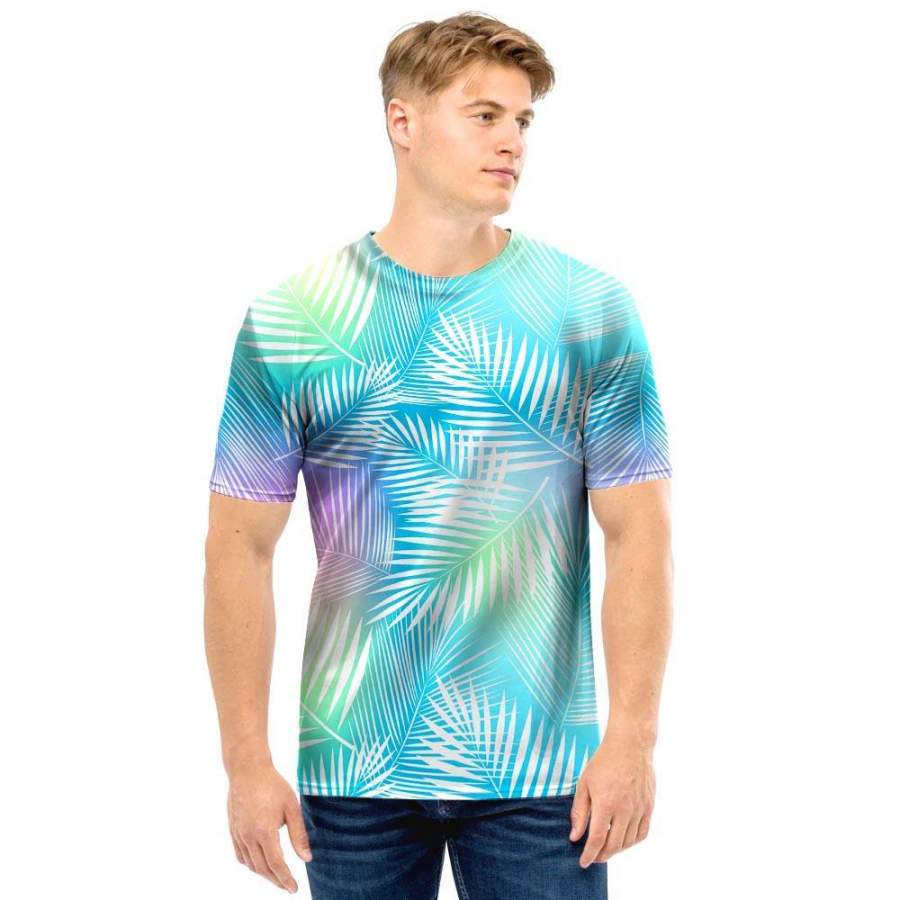 Palm Leaf Hawaii Print Men T Shirt Ha64371