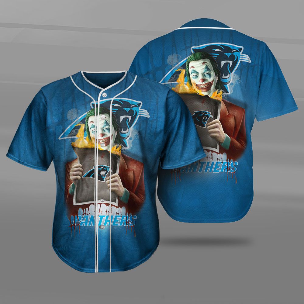 Carolina Panthers Baseball Jersey Shirt Joker Graphic